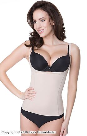 Shapewear-camisole, uten cuper, justering av midje og mage